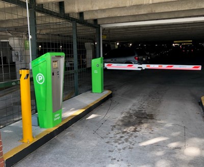 Image of entry gate of parking